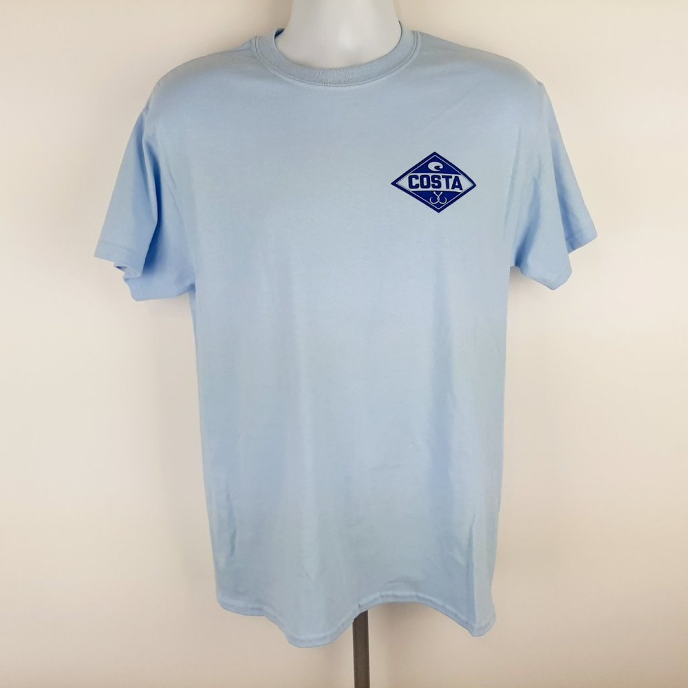 Costa Del Mar Men's T-shirt Size Medium Light Blue - Picture 3 of 3